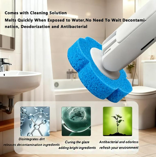 Toilet Bowl Wand Holder Set + FREE 20PCS Cleaner Refills
